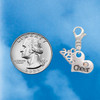 Silver Plated Cheer Heart with AB Crystal - Silver Plated Clip on Charm with Mini Year 2026 Jewelry Ideas and Examples