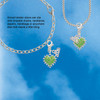 Silver Plated Lime Green Giraffe Print Heart - Silver Plated Clip on Charm with Mini Year 2026