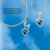 Silver Plated Hot Blue Zebra Print Heart - Silver Plated Clip on Charm with Mini Year 2026