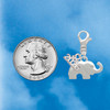 Silver Plated Elephant with Crystal Eyes - Silver Plated Clip on Charm with Mini Year 2026 Jewelry Ideas and Examples