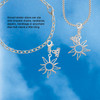 Silver Plated Open Design Sun - Silver Plated Clip on Charm with Mini Year 2026