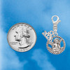 Silver Plated Raphael Angel in Rope Wreath - Silver Plated Clip on Charm with Mini Year 2026 Jewelry Ideas and Examples