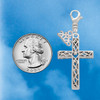 Silver Plated Large Celtic Vine Cross - Silver Plated Clip on Charm with Mini Year 2026 Jewelry Ideas and Examples