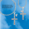 Silver Plated Large Celtic Vine Cross - Silver Plated Clip on Charm with Mini Year 2026