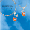 Hot Orange Enamel Lock with Clear Crystals - Silver Plated Clip on Charm with Mini Year 2026