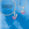 Silver Plated Hot Pink & Purple Butterfly - Silver Plated Clip on Charm with Mini Year 2026