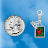 Silver Plated Red Tree Frog in Shadow Box - Silver Plated Clip on Charm with Mini Year 2026 Jewelry Ideas and Examples