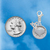 Silver Plated Smooth Heart - Round Seal - Silver Plated Clip on Charm with Mini Year 2026 Jewelry Ideas and Examples