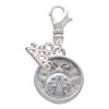 Silver Plated Ladybug - Round Seal - Silver Plated Clip on Charm with Mini Year 2026: Year to Remember Jewelry Gift - Celebrations
