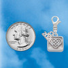 Silver Plated Celtic Knot Heart - Square Seal - Silver Plated Clip on Charm with Mini Year 2026 Jewelry Ideas and Examples