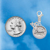 Silver Plated Peace - Round Seal - Silver Plated Clip on Charm with Mini Year 2026 Jewelry Ideas and Examples