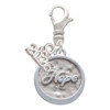 Silver Plated Hope - Round Seal - Silver Plated Clip on Charm with Mini Year 2026: Year to Remember Jewelry Gift - Celebrations