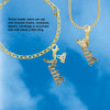 Gold-tone Crystal Script ''Faith'' - Gold-tone Plated Clip on Charm with Mini Year 2026