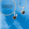 Silver Plated Black Resin Heart with Fall Crystals - Silver Plated Clip on Charm with Mini Year 2026