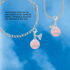 Silver Plated Pink Tennis Ball with Clear Crystals - Silver Plated Clip on Charm with Mini Year 2026