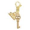 Gold-tone Mini Open Peace Heart Key - Gold-tone Plated Clip on Charm with Mini Year 2026: Year to Remember Jewelry Gift - Celebrations