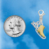 Two-tone 3-D Ice Skate - Silver Plated Clip on Charm with Mini Year 2026 Jewelry Ideas and Examples