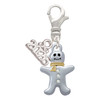 Two-tone Gingerbread Man with Crystal Buttons - Silver Plated Clip on Charm with Mini Year 2026: Year to Remember Jewelry Gift - Celebrations