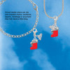 Silver Plated 3-D Red Christmas Stocking - Silver Plated Clip on Charm with Mini Year 2026