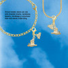 Gold-tone 3-D Flying Bat with Crystals - Gold-tone Plated Clip on Charm with Mini Year 2026