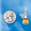 Silver Plated 3-D Enamel Candy Corn - Silver Plated Clip on Charm with Mini Year 2026 Jewelry Ideas and Examples