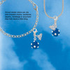 Silver Plated 3-D Frosted Blue Resin Ornament with Crystals - Silver Plated Clip on Charm with Mini Year 2026