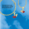 Gold-tone Small Translucent Red Lips - Gold-tone Plated Clip on Charm with Mini Year 2026