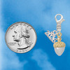 Two-tone Small Acorn with Crystals - Silver Plated Clip on Charm with Mini Year 2026 Jewelry Ideas and Examples
