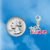 Hot Pink ''Peace'' with Heart - Silver Plated Clip on Charm with Mini Year 2026 Jewelry Ideas and Examples
