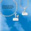 White ''Little Sister'' with Heart - Silver Plated Clip on Charm with Mini Year 2026