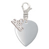 Silver Plated Large Guitar Pick - Silver Plated Clip on Charm with Mini Year 2026: Year to Remember Jewelry Gift - Celebrations