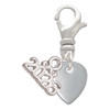 Silver Plated Mini Guitar Pick - Silver Plated Clip on Charm with Mini Year 2026: Year to Remember Jewelry Gift - Celebrations