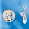 Silver Plated 3-D White Running Shoe - Silver Plated Clip on Charm with Mini Year 2026 Jewelry Ideas and Examples