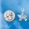 Silver Plated 3-D Textured Bow - Silver Plated Clip on Charm with Mini Year 2026 Jewelry Ideas and Examples