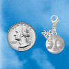 Silver Plated Happy Moon - Silver Plated Clip on Charm with Mini Year 2026 Jewelry Ideas and Examples