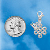 Medium Open Infinity Knot - Silver Plated Clip on Charm with Mini Year 2026 Jewelry Ideas and Examples