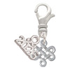 Silver Plated Mini Open Infinity Knot - Silver Plated Clip on Charm with Mini Year 2026: Year to Remember Jewelry Gift - Celebrations
