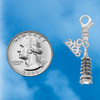 Pagoda with Clear Crystal - Silver Plated Clip on Charm with Mini Year 2026 Jewelry Ideas and Examples