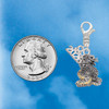 Two-tone Dragon with Crystals - Silver Plated Clip on Charm with Mini Year 2026 Jewelry Ideas and Examples