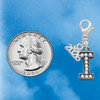 Black Nickeltone Crystal Initial - I - Beaded Border - Silver Plated Clip on Charm with Mini Year 2026 Jewelry Ideas and Examples