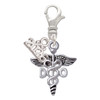 Silver Plated Caduceus - DO - Silver Plated Clip on Charm with Mini Year 2026: Year to Remember Jewelry Gift - Celebrations