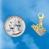 Gold-tone Clear AB Crystal Heart - Gold-tone Plated Clip on Charm with Mini Year 2026 Jewelry Ideas and Examples