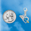 Two-tone Open Cupid's Heart - Silver Plated Clip on Charm with Mini Year 2026 Jewelry Ideas and Examples