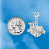 Silver Plated Believe Banner on Clear Crystal Heart - Silver Plated Clip on Charm with Mini Year 2026 Jewelry Ideas and Examples