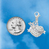 Silver Plated Lil Sister Banner on Clear Crystal Heart - Silver Plated Clip on Charm with Mini Year 2026 Jewelry Ideas and Examples