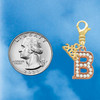 Rose Gold-tone Crystal Initial - B - Gold-tone Plated Clip on Charm with Mini Year 2026 Jewelry Ideas and Examples