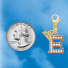 Rose Gold-tone Crystal Initial - E - Gold-tone Plated Clip on Charm with Mini Year 2026 Jewelry Ideas and Examples