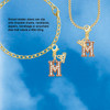 Rose Gold-tone Crystal Initial - M - Gold-tone Plated Clip on Charm with Mini Year 2026