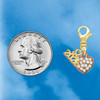 Small Rose Gold-tone Heart with Clear Crystals - Gold-tone Plated Clip on Charm with Mini Year 2026 Jewelry Ideas and Examples