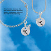 Silver Plated Large Script Letter Disc - K - Silver Plated Clip on Charm with Mini Year 2026